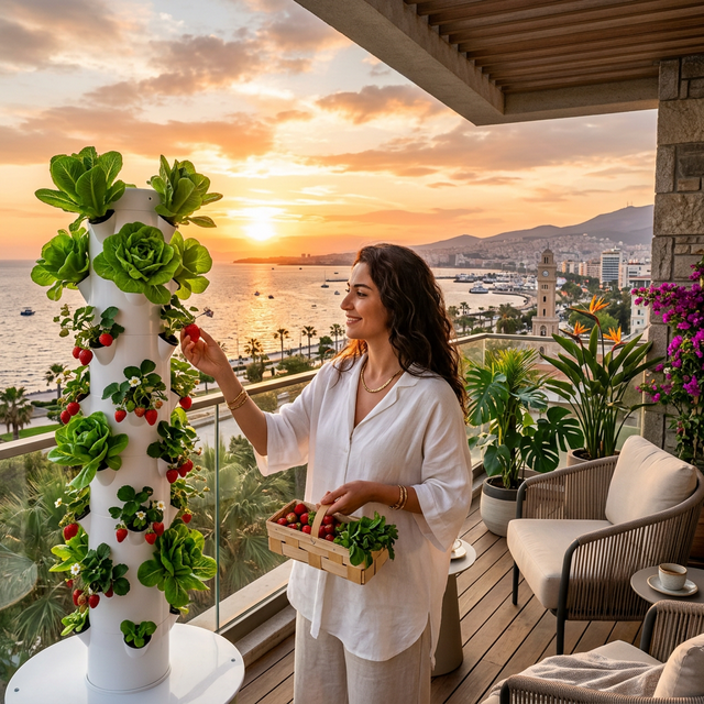 Ev Tipi Hidroponik Kule Uygulaması