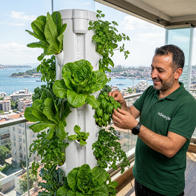 Hidroponik Dikey Sistem